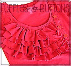 ruffles & buttons tee tutorial