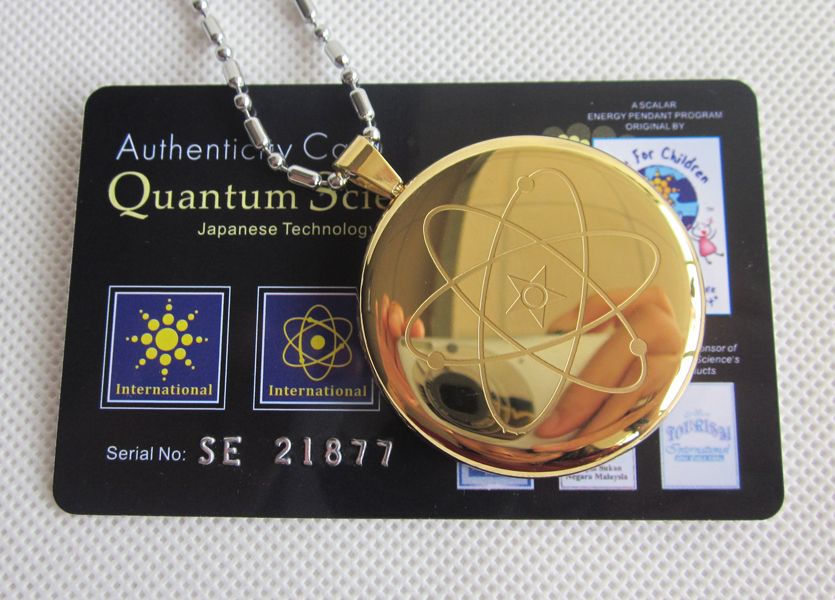 Quantum Science Scalar Bio Energy CHUNKY Gold Pendant Health Healing