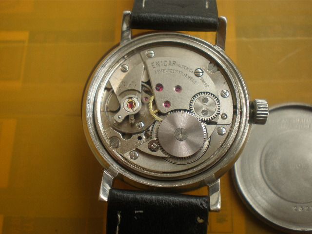 Vintage SWISS ENICAR 17 Star Jewels Manual Mens Watch,Cal.1140  