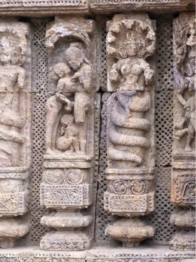 Konark sun temple - what are they doing?