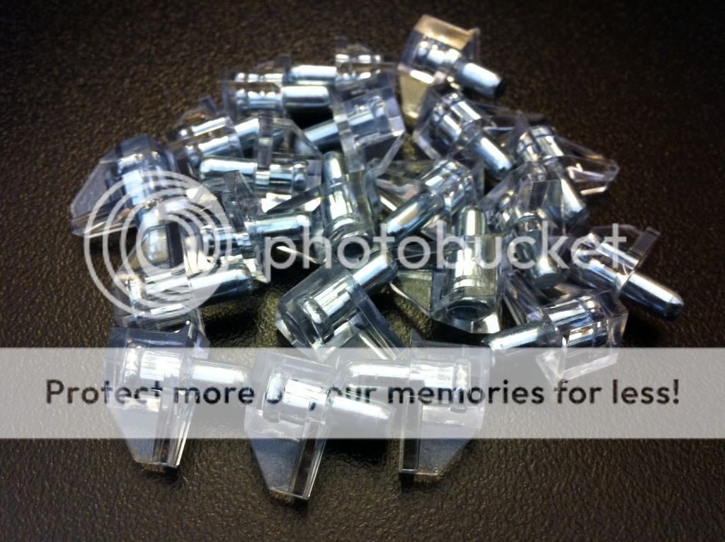 20 X Clear Plastic Shelf Support Pins 5mm eBay