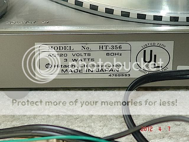 Hitachi HT 356 Direct Drive Turntable Vinyl Player w Ortofon VMS 3E Stylus