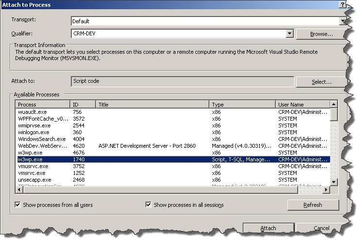 Debug ASP Pages Sage CRM