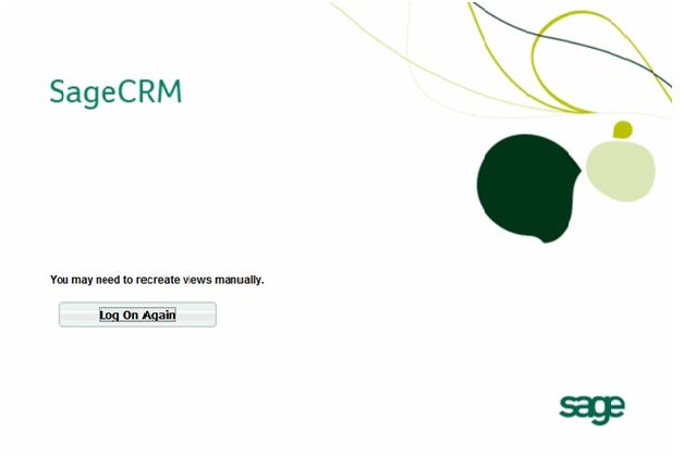 Recreate Views in Sage CRM Manually