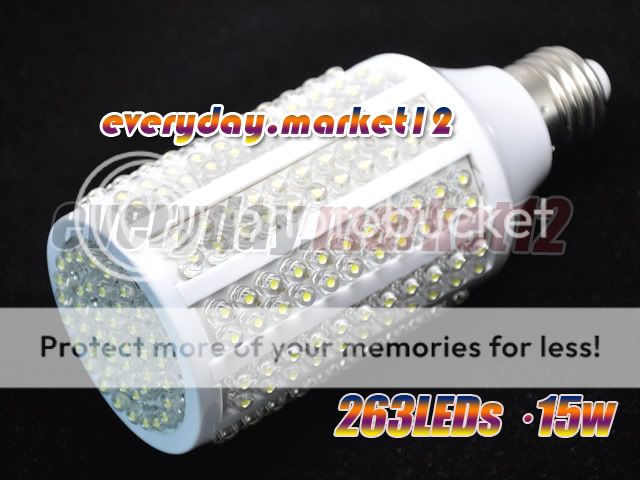 E27 15W Warm White 263 LED Corn Light Bulb 220V 240V  