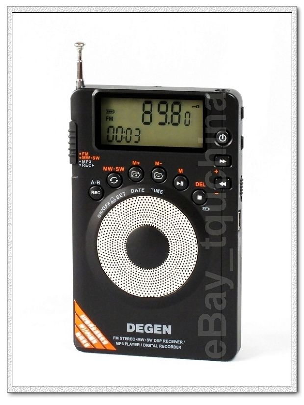 DE1123 DSP AM FM SHORTWAVE USB  DEGEN POCKET RADIO  