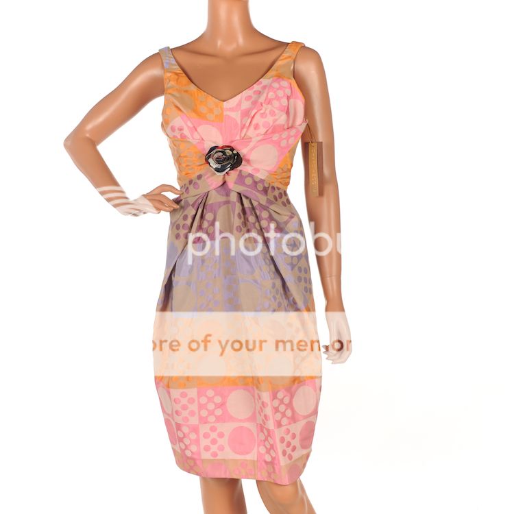 57 CHARO AZCONA Multi Colour Bubble Pattern Dress Size 42 / UK 14 